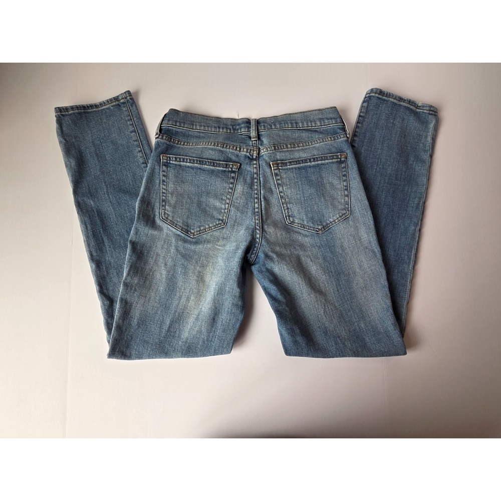 Gap Jeans Womens 28L Blue Real Straight 1969 Classic Medium Denim Pants Studded - Picture 4 of 7